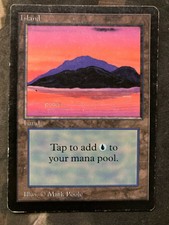 MtG Magic - Beta Island, Purple Sky - Played, slight crease
