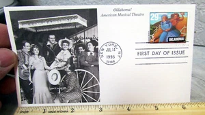 Vintage USA stamp first day cover envelope, Oklahoma! musical, New York NY 1993 - Picture 1 of 3