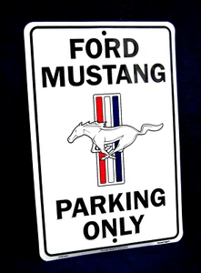 Aparcamiento Ford Mustang -*HECHO EN EE. UU.*- Letrero en relieve - Hombre cueva garaje decoración de pared (Wt) - Imagen 1 de 10