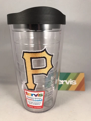 New Pittsburgh Pirates MLB Baseball Tervis Tumbler Cup 16 oz with Lid Cover