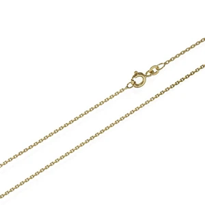 Ankerkette Collier 333er Gelb Gold Kette 1,2mm Diamantiert Damen Herren Kinder - Picture 1 of 9