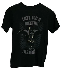 Boy’s Size Large Black Batman Shirt, “Late for a meeting With The Joker” - Picture 1 of 3
