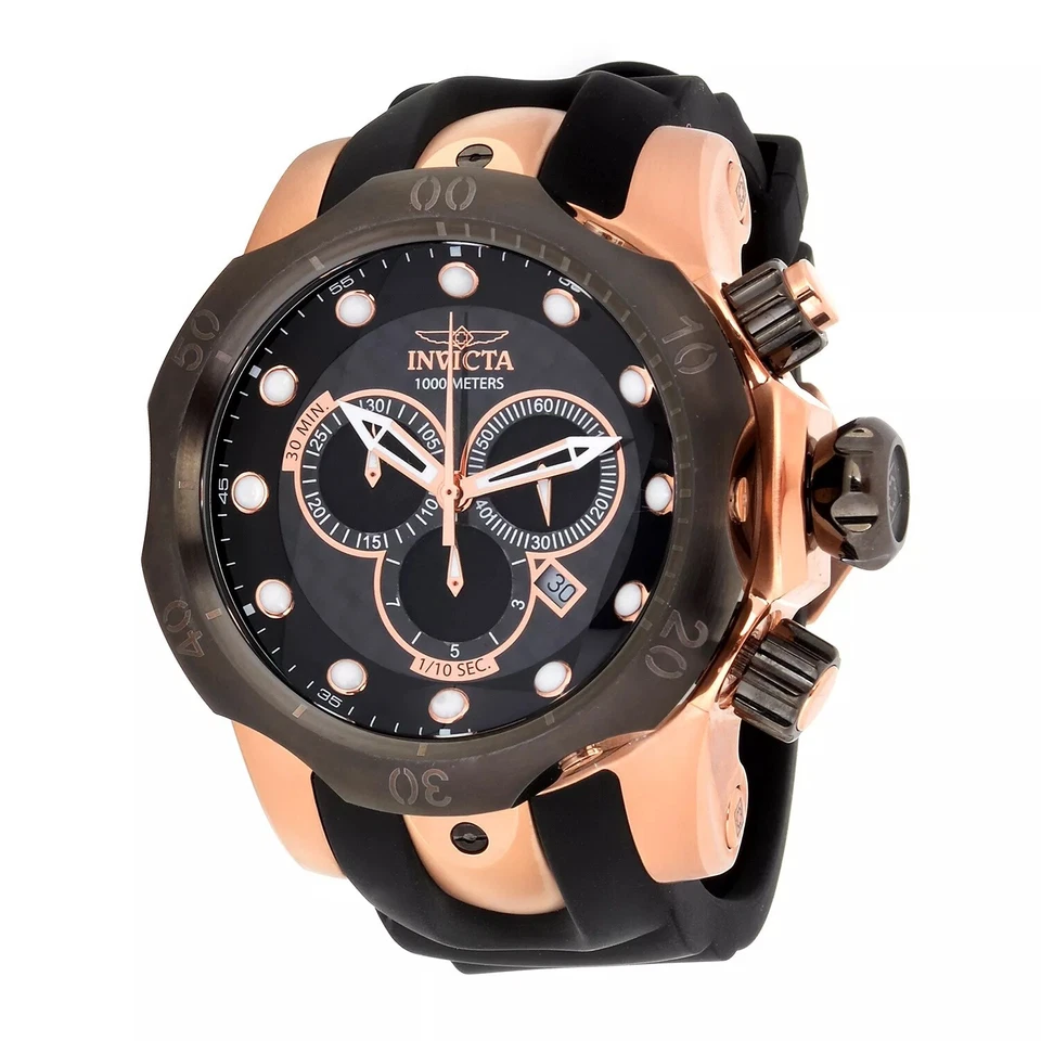 Invicta Men's 0361 Reserve Collection Venom Chronograph 18k Rose Gold-plated Stainless Steel Watch