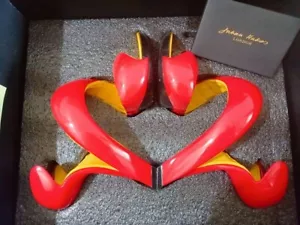 Julian Hakes Mojito Pumps Ladies 39 Red Yellow Female heel limited - Picture 1 of 8