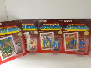 1990 Vintage ERTL DC Comics Super Heroes Die-Cast Figures Lot Of 4 Unpunched - Picture 1 of 9