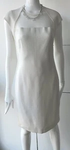 Emilio Pucci  Sheath Dress Off White Size UK 12 Lace Inserts - Picture 1 of 7
