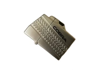 Feuerzeug | von Silver Match | Cobra | 4 x 4 Racing | lighter | Silber | wiederb - Bild 1 von 2