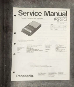 PANASONIC OEM Service Manual RQ-2102  Cassette Recorder       (mc2/ts/bx1) - Picture 1 of 2