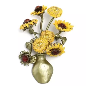 Broche de flores vintage elegante para mujer serie de plantas esmalte prendedor collar decoración insignia - Imagen 1 de 6