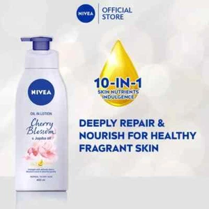 NIVEA Body Cherry Blossom & Jojoba Oil in Lotion 400 ml Free Shipping World Wide - Picture 1 of 4