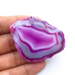 Slice Smooth Purple Gemstone 54x39mm Natural Agate Geode Slice 114Cts DIY BS-977