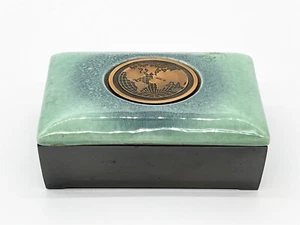 ThriftCHI ~ Hyde Park No.1510 grün, Goldkugel Schmuckkästchen, Behälter mit Deckel - Bild 1 von 8