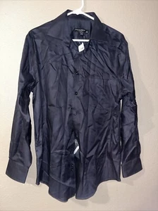 NWT Pronto Uomo Men's Black Dress Shirt sz 16 32/33 - Picture 1 of 3
