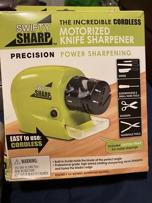 NIB swifty sharp motorized knife sharpener cordless precision power sharpening - Image 1 of 3