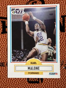 1990-91 Fleer Karl Malone #188 Base Card Utah Jazz