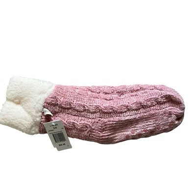 Calcetines antideslizantes de salón rosa tejido con cable L Space by Monica Wise Foto 1 de 4