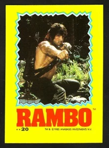 RAMBO FIRST BLOOD PART II STICKER CARD 20 - Foto 1 di 3