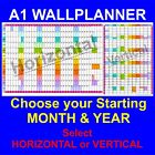12 Month Colour Coded A1 YEAR WALLPLANNER Office Organiser, Event Planner