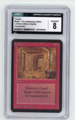 1993 Magic the Gathering MtG LIMITED EDITION ALPHA TUNNEL CGC 8  - Image 1 of 2