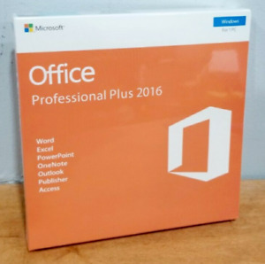 Microsoft Office 2016 Windows Professional Plus New/Sealed DVD + Key