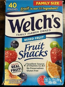 Welch's Obst Snacks, gemischte Früchte, perfekt für Schulessen 0,8 oz (4er Pack) - Bild 1 von 2