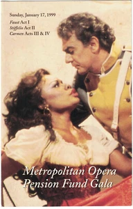 Metropolitan Opera Pension Fund Gala Program 1999 Placido Domingo - Picture 1 of 2