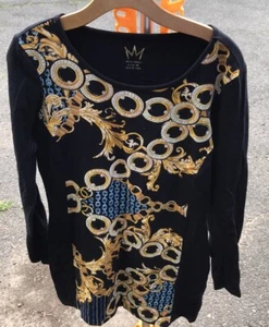 Nicki Minaj Junior Mini Dress Size XL Chain Long Sleeve Party Boat Neck - Picture 1 of 9