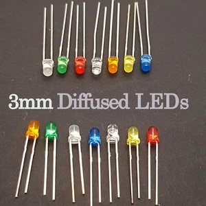 3mm Diffuse LED Lichter kurze/lange Beine verschiedene Farben Beschlagen Unscharfe Lampe - Bild 1 von 1