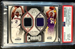 2009 SP Game Used Joe Johnson/Kobe Bryant Combo Material /499 PSA 8 - Picture 1 of 3