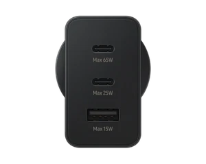 Genuine Samsung 65W Trio Adapter 2x USB-C 1x USB-A SUPERFAST Wall Charger 3 PORT - Photo 1 sur 3