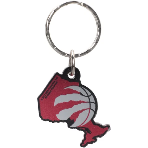 Toronto Raptors Metallic State Shape Keychain Cover