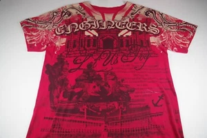 Camiseta Apprime Para Hombre Talla Mediana Gráfico Ejército Castillo Manga Corta Color Rojo - Imagen 1 de 5