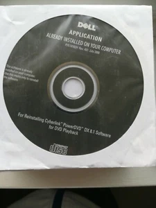 Dell reinstalling cyber link power dvd DX 8.1 software for dvd playback 2008 cd - Picture 1 of 3