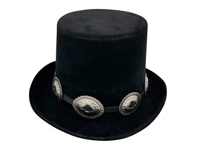 DISFRAZ DE GUITARRA ROCK STAR SLASH SOMBRERO DE COPA CONCHO ACERO WESTERN BANDA DE CUERO GENUINO Foto 1 de 4