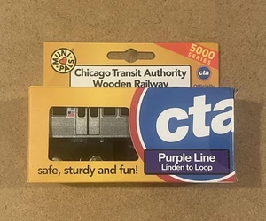 Munipals Wooden Subway "L" Train Chicago CTA Purple Line Linden to Loop - Picture 1 of 5
