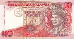 BANK OF MALAYSIA 10 RINGGIT 1989 UNC - Picture 1 of 2