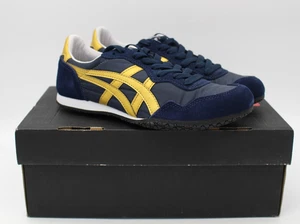 Onitsuka Tiger SERRANO Womens Midnight Pure Gold - Size 6 - Picture 1 of 7