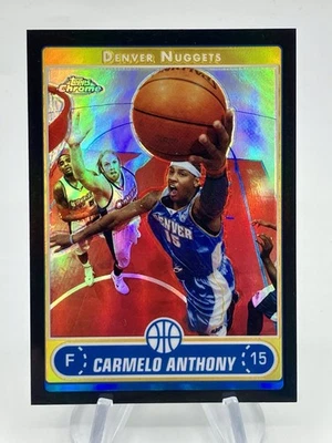 2006 Topps Chrome Carmelo Anthony BLACK REFRACTOR /99 #106 HOF - Image 1 of 3