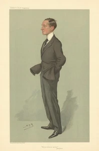 VANITY FAIR SPY CARTOON Guglielmo Marconi 'Wires without wires' Inventor 1905 - Picture 1 of 2