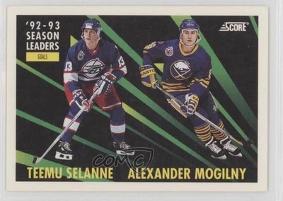 1993-94 Score Canadian Teemu Selanne Alexander Mogilny #477 HOF - Image 1 of 2
