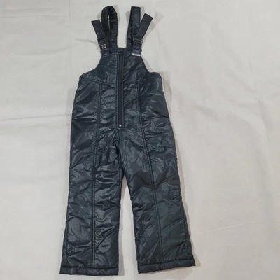 London Fog Snow Bib Size S/8 Black Overalls Waterproof Sledding Skiing Snowboard - Image 1 of 4