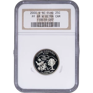 2000-S Silver South Carolina State Quarter - Proof ~ NGC PF 69 ULTRA CAMEO - Picture 1 of 2
