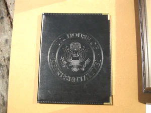 Quaderno Portafoglio Ufficiale Camera dei Rappresentanti USA Congresso in rilievo - Foto 1 di 3