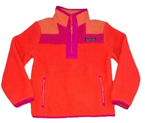 Vineyard Vines The Shep Shirt 1/4 Zip Pullover Kids Size Small 7-8 Pink Orange - Picture 1 of 8