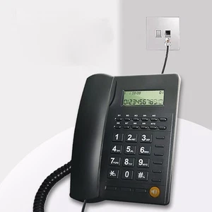 Teléfono con cable de volumen ajustable con identificador de llamadas para uso en el hogar u oficina - Imagen 1 de 13