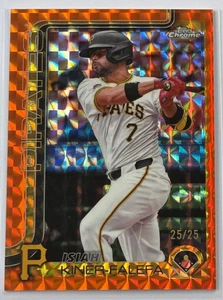 Isiah Kiner-Falefa 2025 Topps Chrome Orange Geometric #25/25 Pirates #42 - Picture 1 of 2