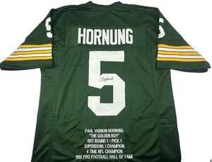 Paul Hornung signed handsigniert Stat Trikot JSA COA Green Bay Packers Top! - Bild 1 von 1