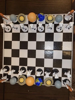 Space Chess Board Vintage 2001 Game by Big League Astronauts -- Complete Set - Image 1 of 4