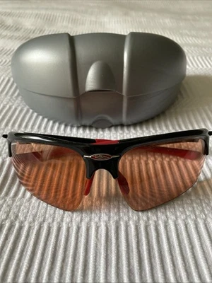 Rudy Project Magster Sports Sunglasses Red Mirror Shield Lens Black Red W/ Case - Image 1 of 4