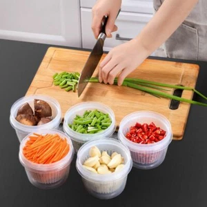 Refrigerator Organizer Drain Sealed Ginger Container Kitchen Fridge Storage Box - Picture 1 of 13